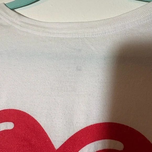 NIKE X EMOTIONALLY UNAVAILABLE White T-Shirt with Red Graphic - Picture 9 of 10